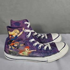 Converse Chuck Taylor DC Super Hero Girls Junior 3 Purple High Top 661192C